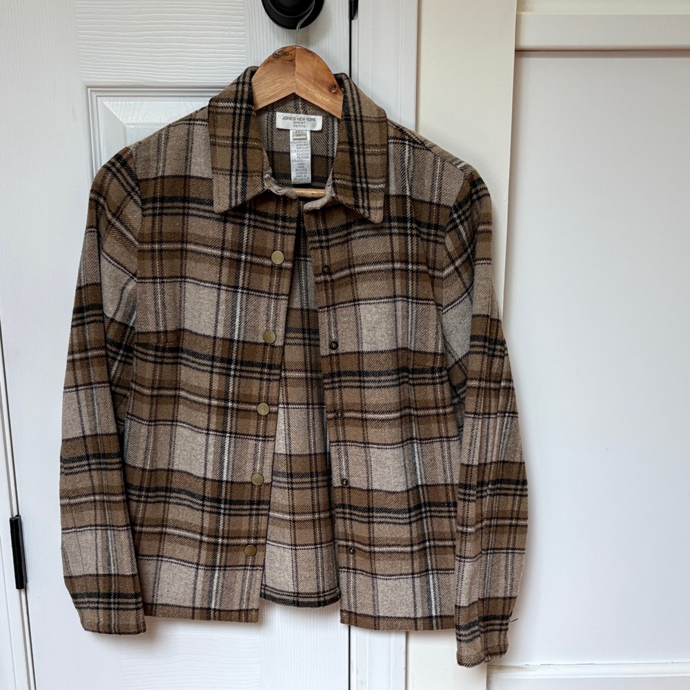 Jone’s New York Wool Plaid Brown Jacket